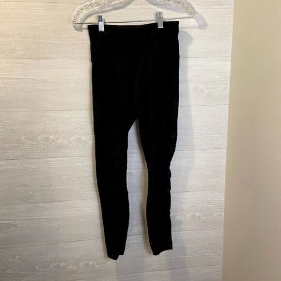 Athleta Workout Mesh Leggings Pockets Yoga Pants 4 Way Stretch Leggings - Picture 3 of 9